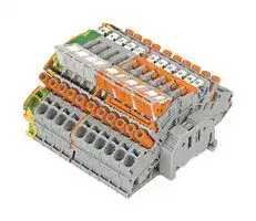 2007-8873: DIN Rail Mount Terminal Block, 20 AWG, 8 AWG, 6 mm², Push In