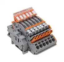 2007-8875: DIN Rail Mount Terminal Block, 20 AWG, 8 AWG, 6 mm², Push In