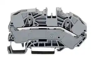 2016-7601: DIN Rail Mount Terminal Block, 2 Ways, 20 AWG, 6 AWG, 16 mm², Push In, 76 A