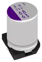 63SXV120M: Polymer Aluminium Electrolytic Capacitor, 120 µF, 63 V, Radial Can - SMD, 0.025 ohm