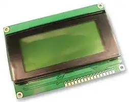 PC1604LRU-AWB-H-Q: Alphanumeric LCD, 16 x 4, Black on Yellow / Green, 5V, Parallel, English, Japanese, Transflective