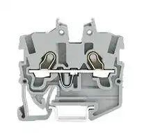 2050-1201: DIN Rail Mount Terminal Block, Miniature, 2 Ways, 24 AWG, 16 AWG, 1 mm², Clamp, 13.5 A