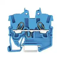 2050-1204: DIN Rail Mount Terminal Block, Miniature, 2 Ways, 24 AWG, 16 AWG, 1 mm², Clamp, 13.5 A