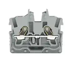 2050-301: DIN Rail Mount Terminal Block, 2 Ways, 24 AWG, 16 AWG, 1 mm², Push In, 13.5 A