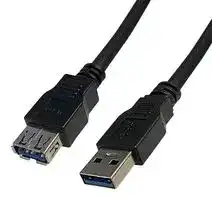2490A-1: USB Cable, Type A Plug to Type A Receptacle, 1 m, 3.3 ft, USB 3.0