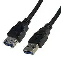 2490A-2: USB Cable, Type A Plug to Type A Receptacle, 2 m, 6.6 ft, USB 3.0