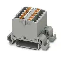 3273154: Panel Mount Barrier Terminal Block, Grey, NS35A, 24 A, 690 V, 12 Pole, Push In, 12 AWG
