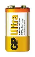 GPPVA9VAU073: Battery, 9 V, PP3, Alkaline, Snap Contact, 1