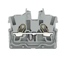2050-321: DIN Rail Mount Terminal Block, 2 Ways, 24 AWG, 16 AWG, 1 mm², Push In, 13.5 A