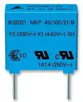 B32021A3222K189: Safety Capacitor, Metallized PP, Radial Box - 2 Pin, 2200 pF, ± 10%, Y2, Through Hole