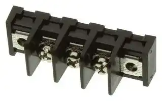 MC001351: Panel Mount Barrier Terminal Block, 1 Row, 3 Ways, 22 AWG, 14 AWG, 9.5 mm, 20 A
