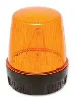 31102270: Beacon, Xenon, Amber, Single Flash, 2W, 100VDC, 72VAC, IP67, 81mm Dia., 100mm Height