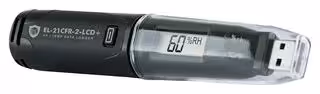 EL-21CFR-2-LCD+: Data Logger, -35°C to 80°C Temp Range, 0 to 100%RH, Temperature, Humidity & Dew Point, 1 Channel