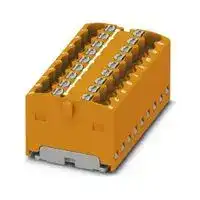 3002794: Panel Mount Barrier Terminal Block, Orange, 17.5 A, 450 V, 18 Pole, Push In, 14 AWG