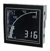 APM-RATE-ANO: Rate Meter, RPM, Frequency, Ft/Min, 0 to 60 KHz, 4 Digits and Graph, 12 to 24 VAC/DC, Negative LCD