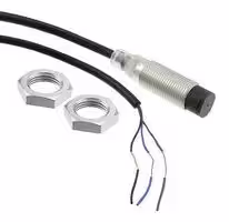 E2B-M12KN05-WP-B1 2M: Inductive Proximity Sensor, Cylindrical, 5 mm, M12, PNP / SPST-NO, PVC Pre-Wired