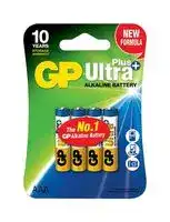 GPPCA24UP004: Battery, 1.5 V, AAA, Alkaline, Raised Positive and Flat Negative, 4