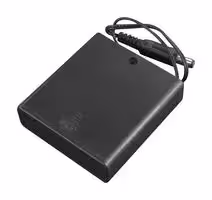 FIT0918: Battery Holder, AA, 4 Cell, Power Switch, DC2.1 Jack, Cover x1, 70 x 64.5 x 19.6 mm