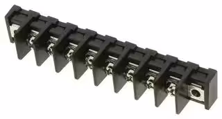 MC001355: Panel Mount Barrier Terminal Block, 1 Row, 8 Ways, 22 AWG, 14 AWG, 9.5 mm, 20 A