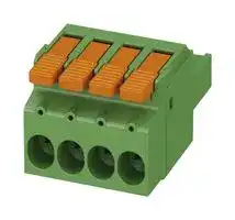 LPC 6/ 4-ST-7,62 — Pluggable Terminal Block, Lever-Actuation, 7.62 mm, 4 Ways, 18AWG to 10AWG, 6 mm², Push In, 41 A