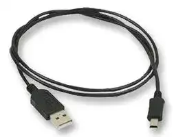 CSMUAMB5-1M: USB Cable, Type A Plug to Mini Type B Plug, 1 m, 3.28 ft, USB 2.0, Black