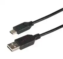 CAU2CA-1M: USB Cable, Type A Plug to Type C Plug, 1 m, 3.3 ft, USB 2.0, Black