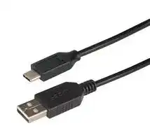 CAU2CA-2M: USB Cable, Type A Plug to Type C Plug, 2 m, 6.6 ft, USB 2.0, Black