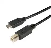 CAU2CB-2M: USB Cable, Type B Plug to Type C Plug, 2 m, 6.6 ft, USB 2.0, Black