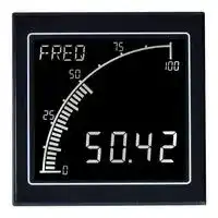 APM-M2-ANO: Panel Meter, Voltage, Current, Frequency, 4 Digits and Graph, 100 to 240 V, Negative LCD, APM Series
