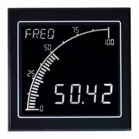 APM-M1-ANO: Panel Meter, Voltage, Current, Frequency, 4 Digits and Graph, 12 to 24 V, Negative LCD, APM Series