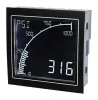 APM-PROC-ANO: Process Meter, 0 to 10 V, 0 to 50 mA Inputs, 4 Digits and Graph, 12 to 24V, Negative LCD, APM Series