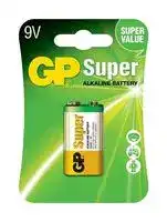 GPPVA9VAS004: Battery, 9 V, PP3, Alkaline, Snap Contact, 1