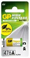 GPPBA47AF009: Battery, 6 V, PX28A, Alkaline, 105 mAh, Raised Positive and Flat Negative, 1