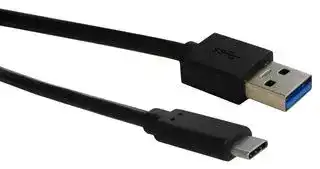 SC-3CAK010M: USB Cable, Type A Plug to Type C Plug, 1 m, 3.3 ft, USB 3.0, Black