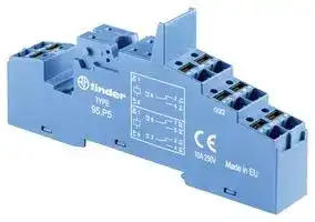 95P5SPA: Relay Socket, DIN Rail, Panel, Quick Connect, 8 Pins, 10 A, 250 V, 95 Series