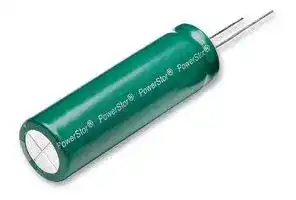 HV1860-2R7107-R: Supercapacitor, 100 F, 2.7 V, Radial Leaded, -10%, +30%, 7.5 mm, 1000 hours @ 65°C