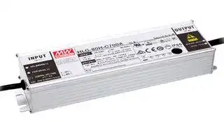 HLG-80H-C700A: LED Driver, LED Lighting, 90.3 W, 129 V, 700 mA, Constant Current, 90 VAC