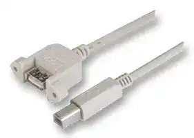 UPMAB-03M: USB Cable, Type B Plug to Type A Receptacle, 300 mm, 11.8 ", USB 2.0, Grey