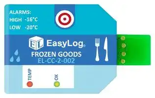 EL-CC-2-002 PK10: Data Logger, -16°C High Alarm Level, Temperature & Humidity, 1 Channel, 32637 Samples, USB