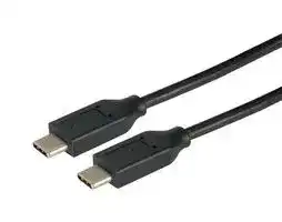 CAU2CC-1M: USB Cable, Type C Plug to Type C Plug, 1 m, 3.3 ft, USB 2.0, Black