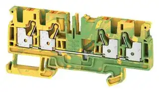 2051560000: DIN Rail Mount Terminal Block, 4 Ways, 26 AWG, 12 AWG, 4 mm², Push In, 480 A