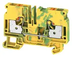 1991810000: DIN Rail Mount Terminal Block, 2 Ways, 22 AWG, 8 AWG, 6 mm², Push In, 720 A