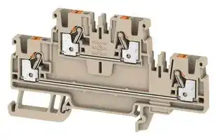 1547610000: DIN Rail Mount Terminal Block, 4 Ways, 28 AWG, 12 AWG, 2.5 mm², Push In, 24 A