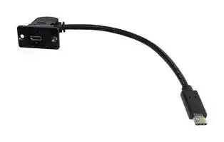 KUCC20BPM: USB Cable, 90° Type C Receptacle to Type C Plug, 200 mm, 7.9 ", USB 3.0, Black