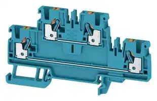 1547620000: DIN Rail Mount Terminal Block, 4 Ways, 28 AWG, 12 AWG, 2.5 mm², Push In, 24 A