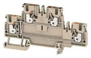 1547650000: DIN Rail Mount Terminal Block, 4 Ways, 28 AWG, 12 AWG, 2.5 mm², Push In, 24 A