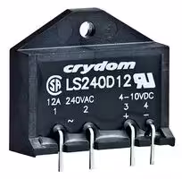 LS240D12: Solid State Relay, LS Series, SIP, SPST-NO, 12 A, 280 Vrms, PCB, Through Hole, Zero Crossing