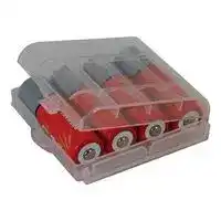 28-11412: AAA or AA Battery Clear Plastic Storage Case