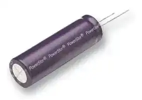 HB1030-2R5106-R: Supercapacitor, PowerStor®, EDLC, 10 F, 2.5 V, Radial Leaded, -10%, +30%, 5 mm, 1000 hours @ 70°C