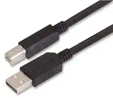 CAUBLKAB-05M: USB Cable, Type A Plug to Type B Plug, 500 mm, 19.7 ", USB 2.0, Black